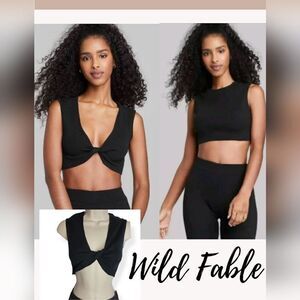 Wild Fable Knit Front twist Crop Top Medium